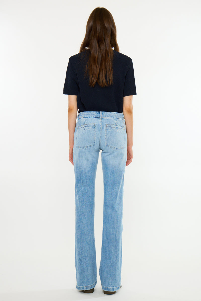 Women's Low Rise Bootcut Jeans - Medium Light - view 8