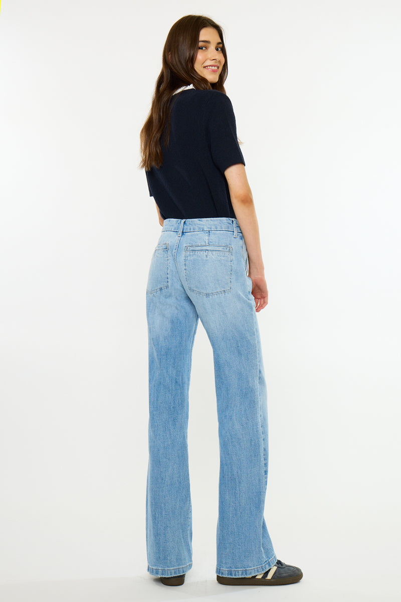 Women's Low Rise Bootcut Jeans - Medium Light - view 2