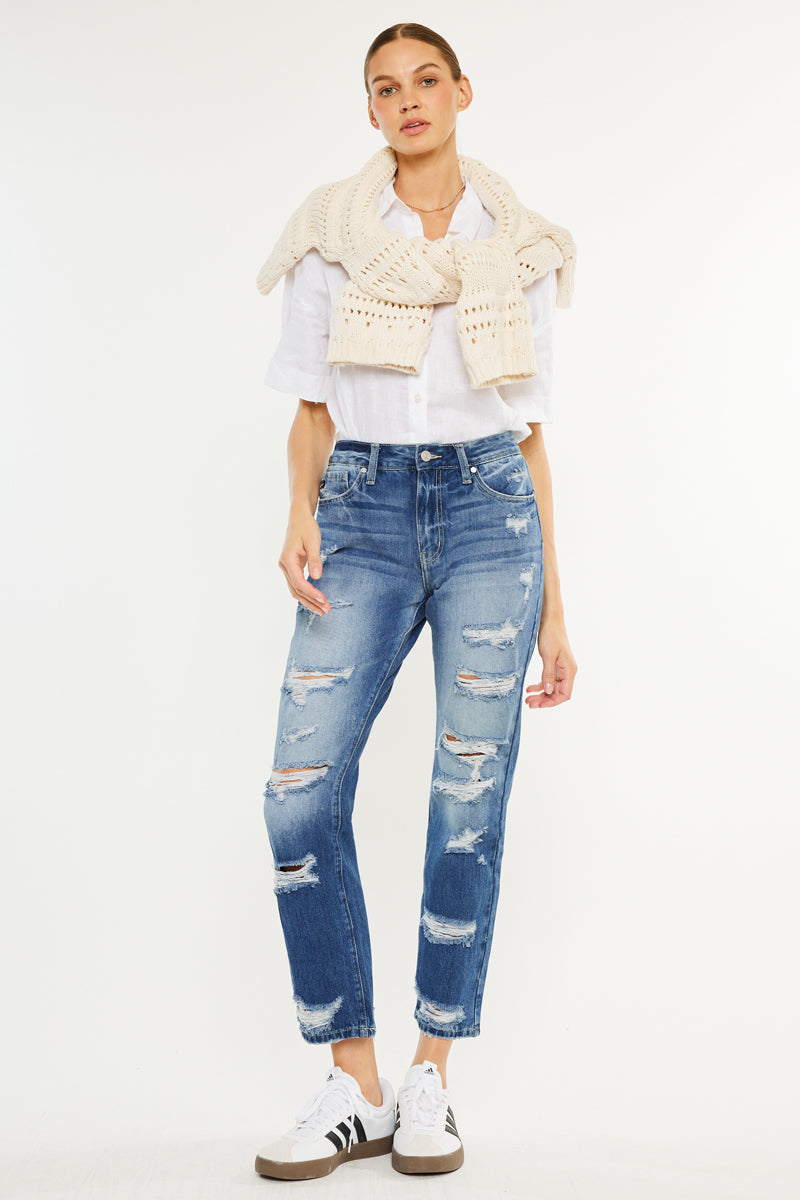 Women's High Rise Slim Straight Jeans - view 7