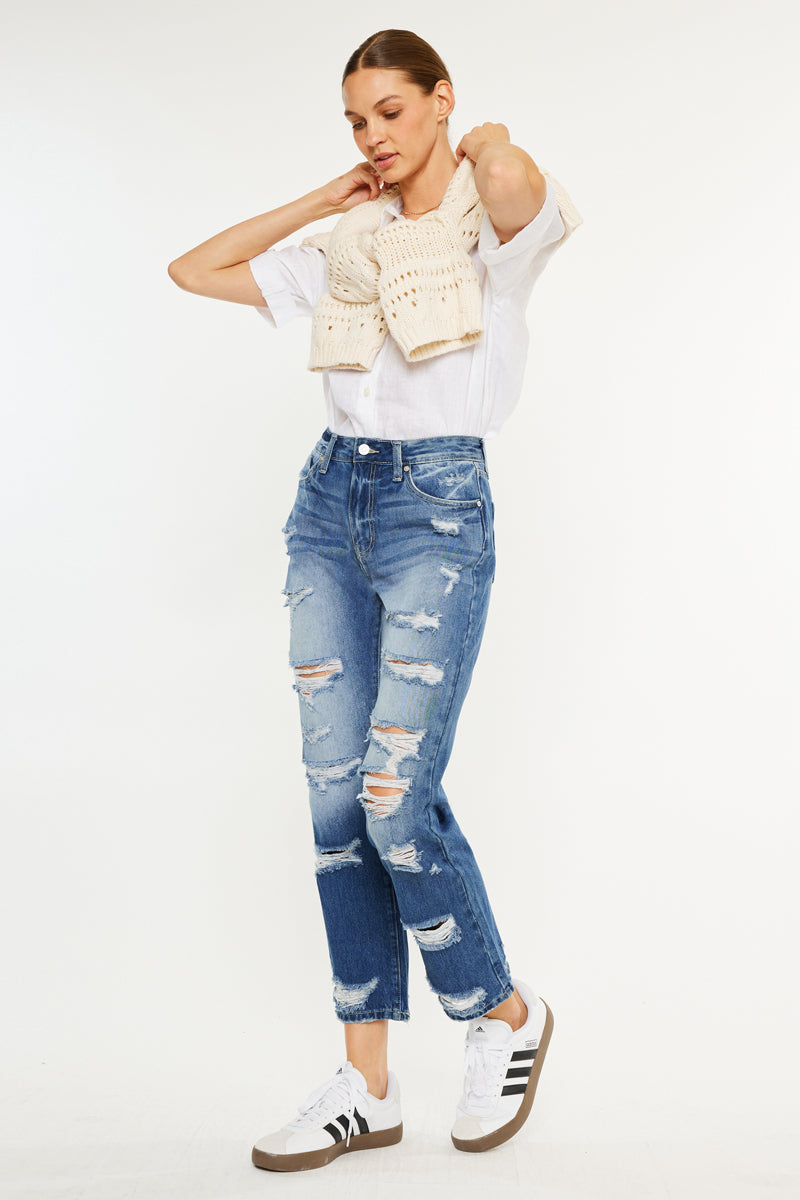 Women's High Rise Slim Straight Jeans - view 10