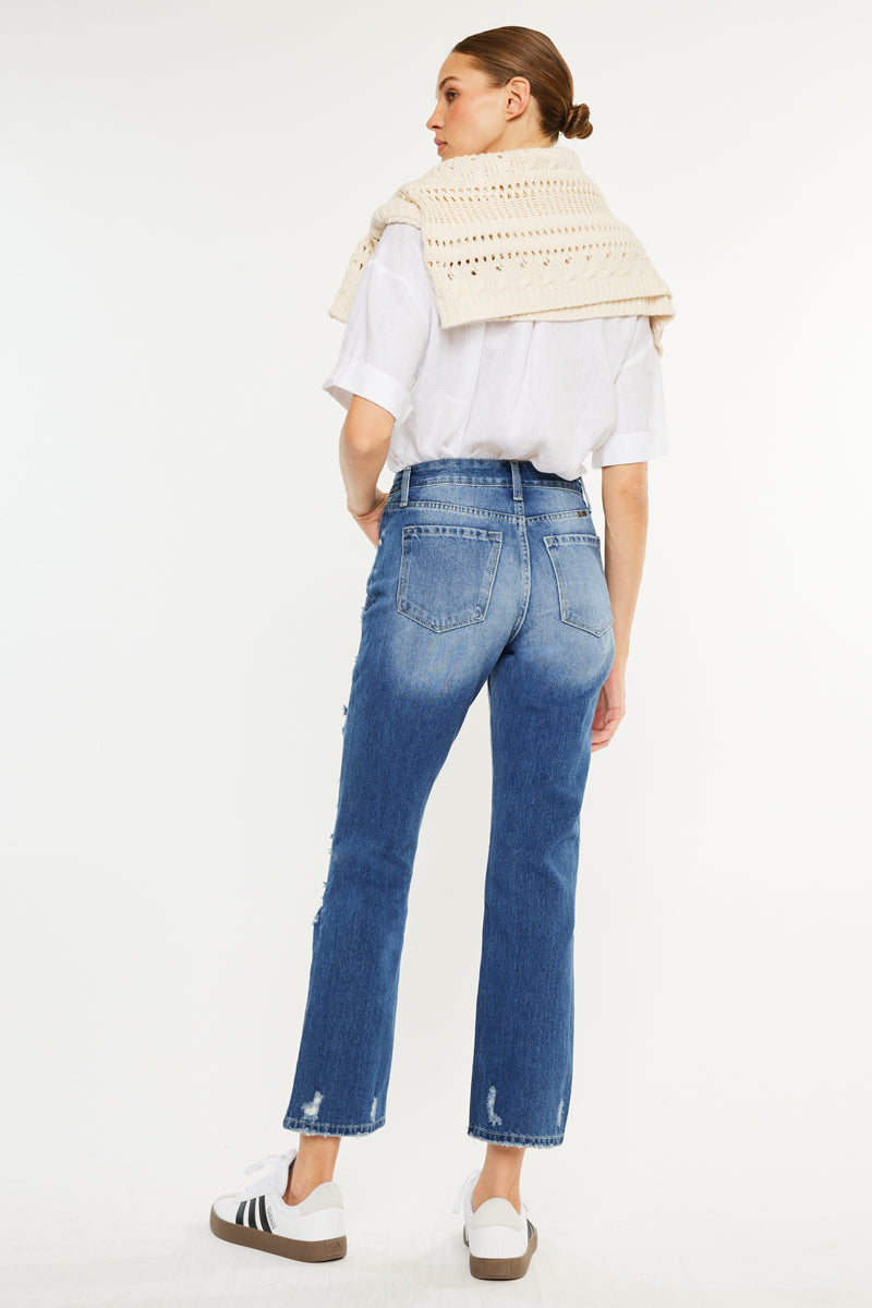 Women's High Rise Slim Straight Jeans - view 8