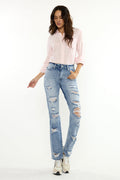 Women's High Rise Slim Straight Jeans