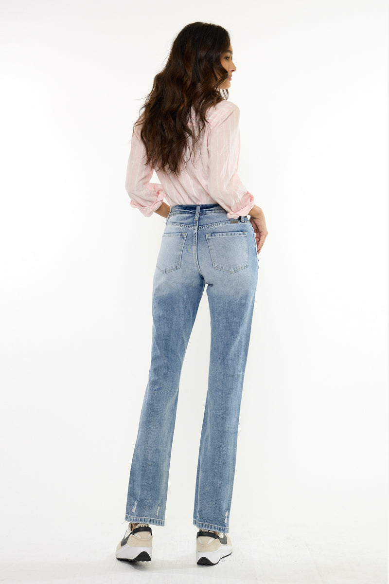 Women's High Rise Slim Straight Jeans - view 2
