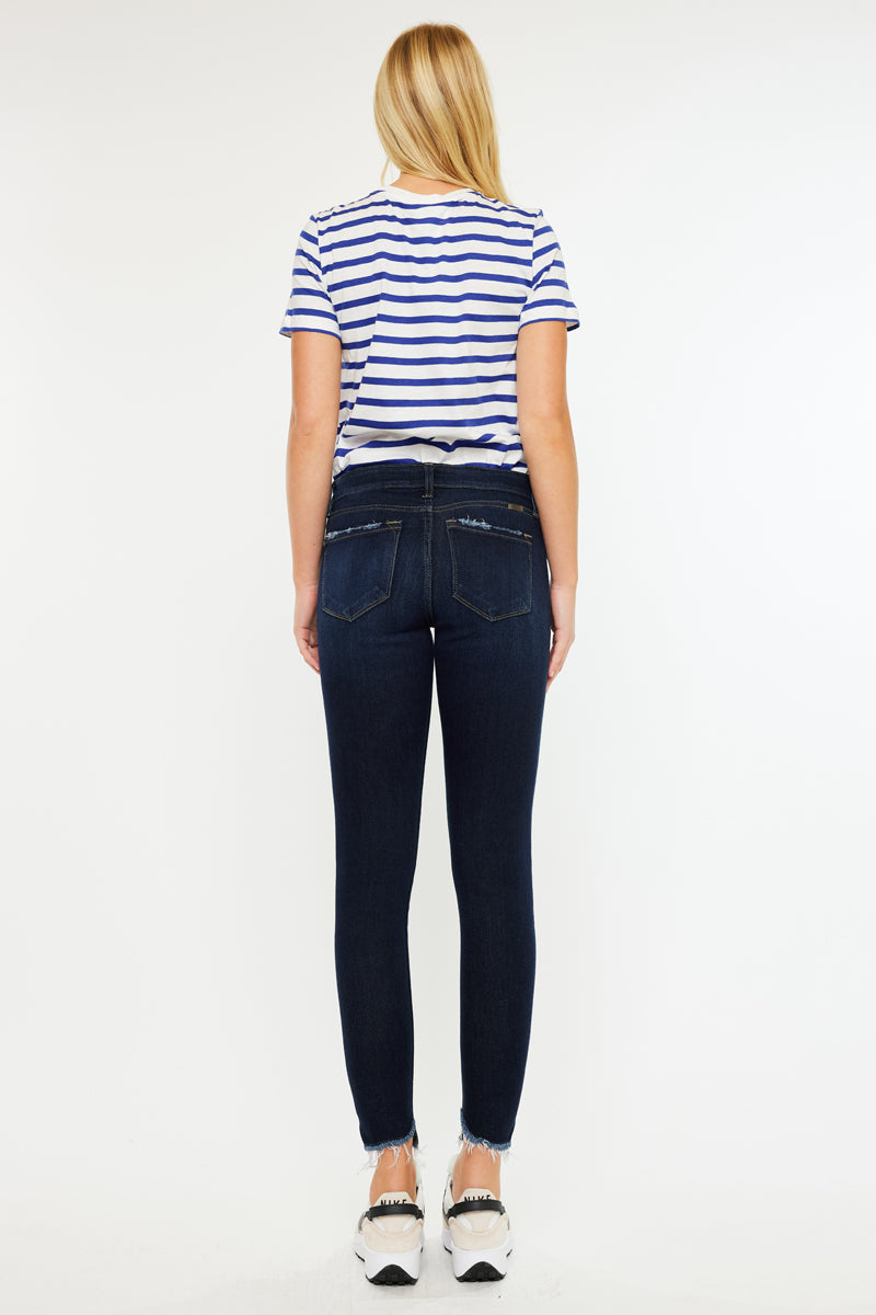 Women's Low Rise Ankle Skinny Jeans - Dark Wash - view 6