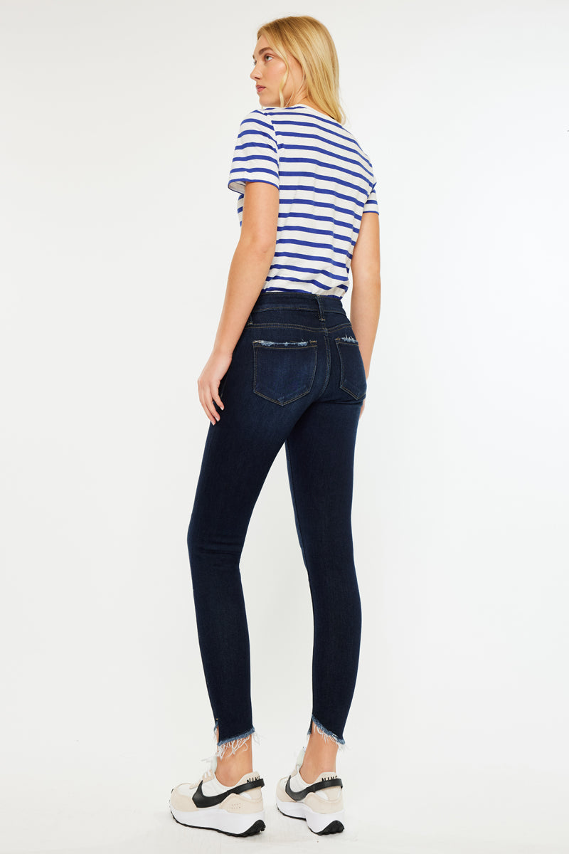 Women's Low Rise Ankle Skinny Jeans - Dark Wash - view 2