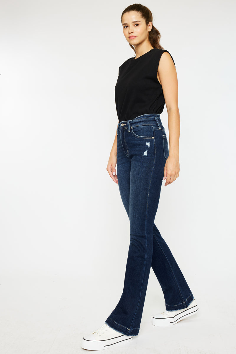 Women's High Rise Bootcut Jeans - Dark Wash - view 4