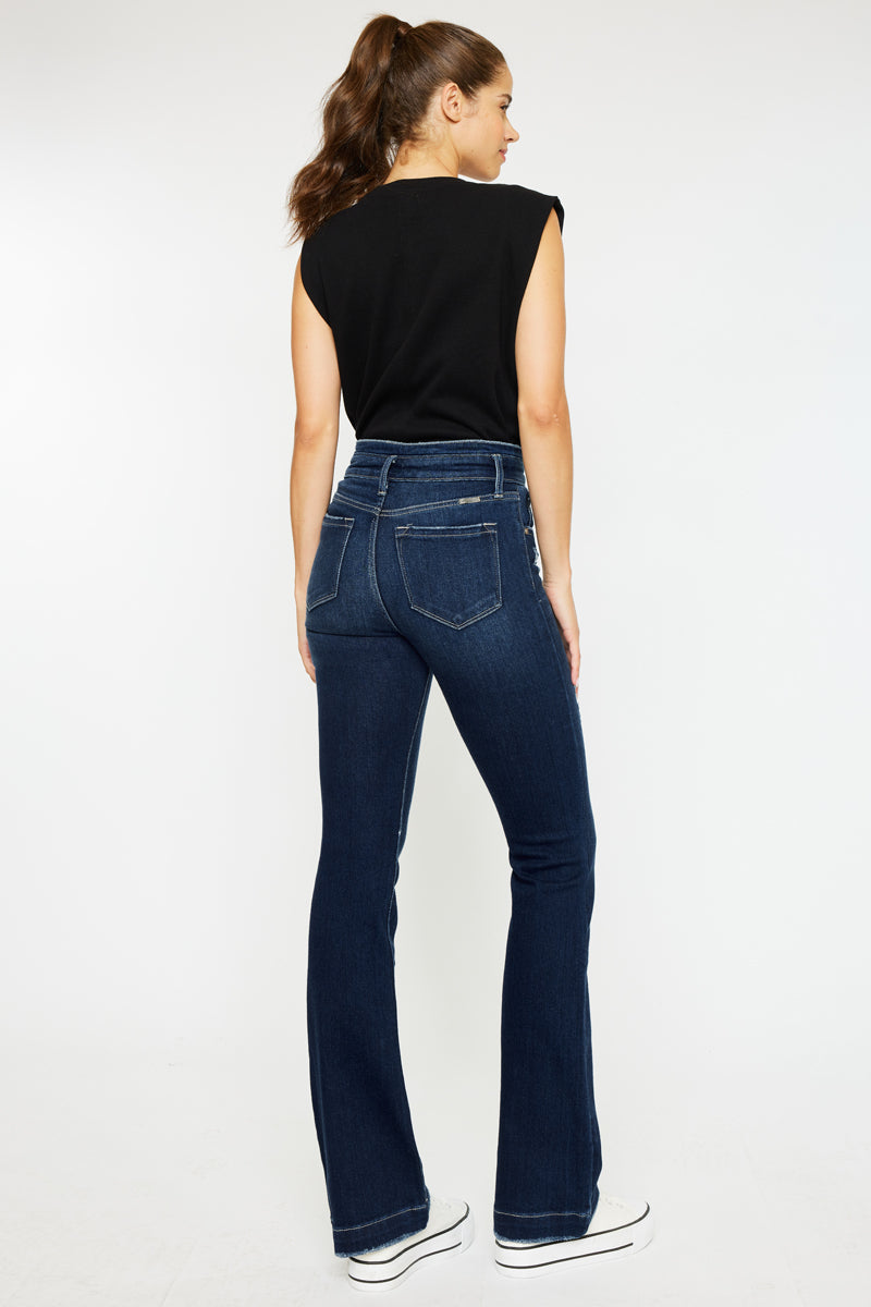 Women's High Rise Bootcut Jeans - Dark Wash - view 2