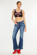 Women's Low Rise Bootcut Jeans - Medium Wash
