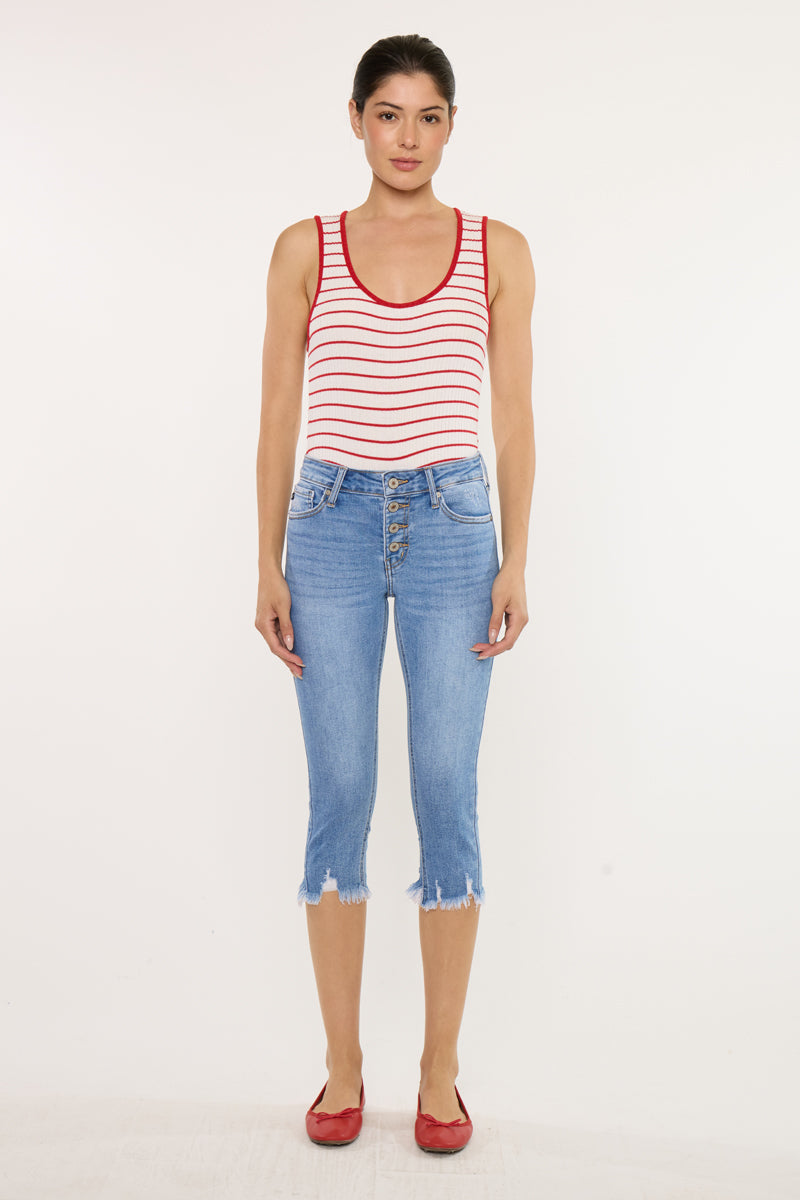 Women's Mid Rise Capri - Medium Wash - view 5