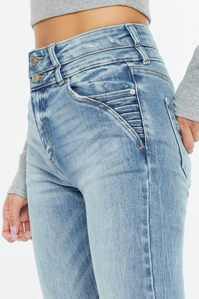 Women's High Rise Crop Bootcut Jeans - Medium Wash - view 8