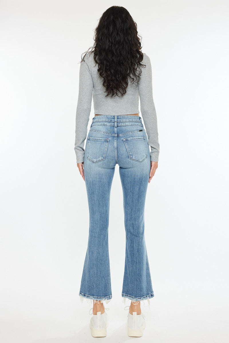 Women's High Rise Crop Bootcut Jeans - Medium Wash - view 7