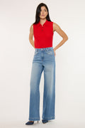 Women's Ultra High Rise Wide Leg Jeans - Medium Dark
