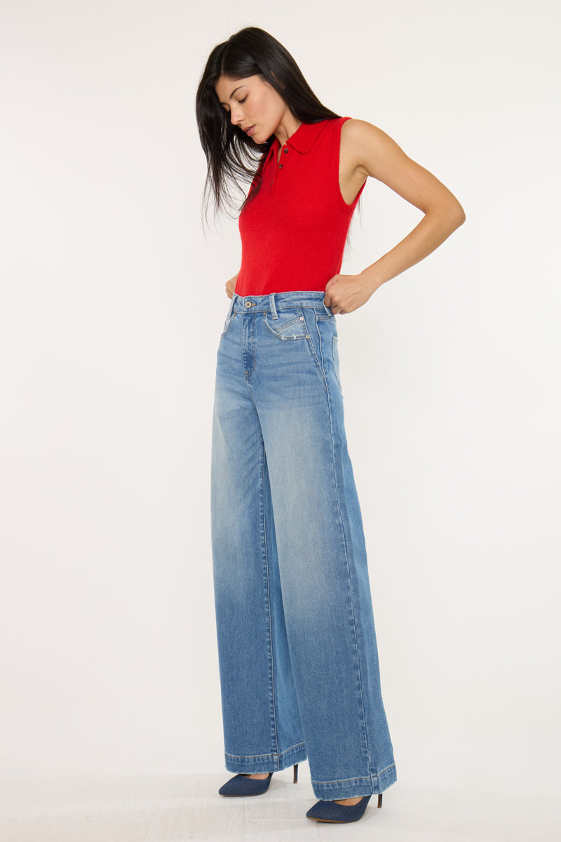 Women's Ultra High Rise Wide Leg Jeans - Medium Dark - view 5