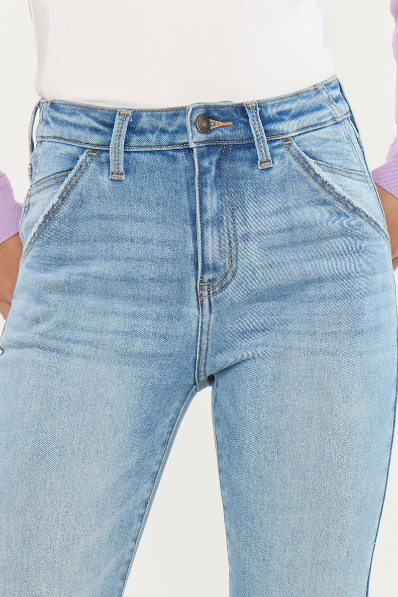 Women's High Rise Flare Jeans - Medium Wash - view 7