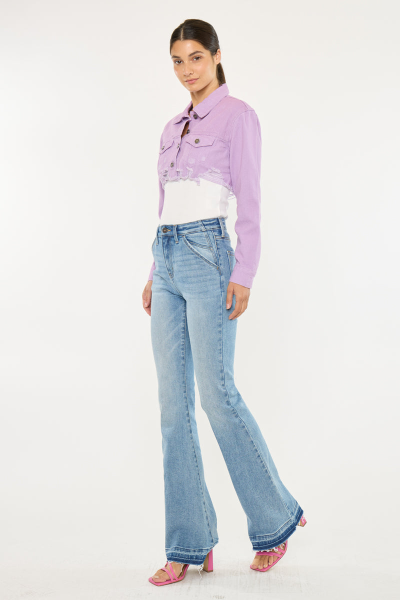 Women's High Rise Flare Jeans - Medium Wash - view 4
