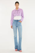 Women's High Rise Flare Jeans - Medium Wash