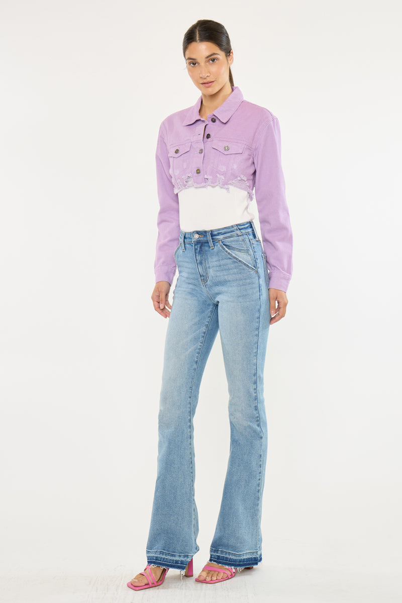 Women's High Rise Flare Jeans - Medium Wash - view 3