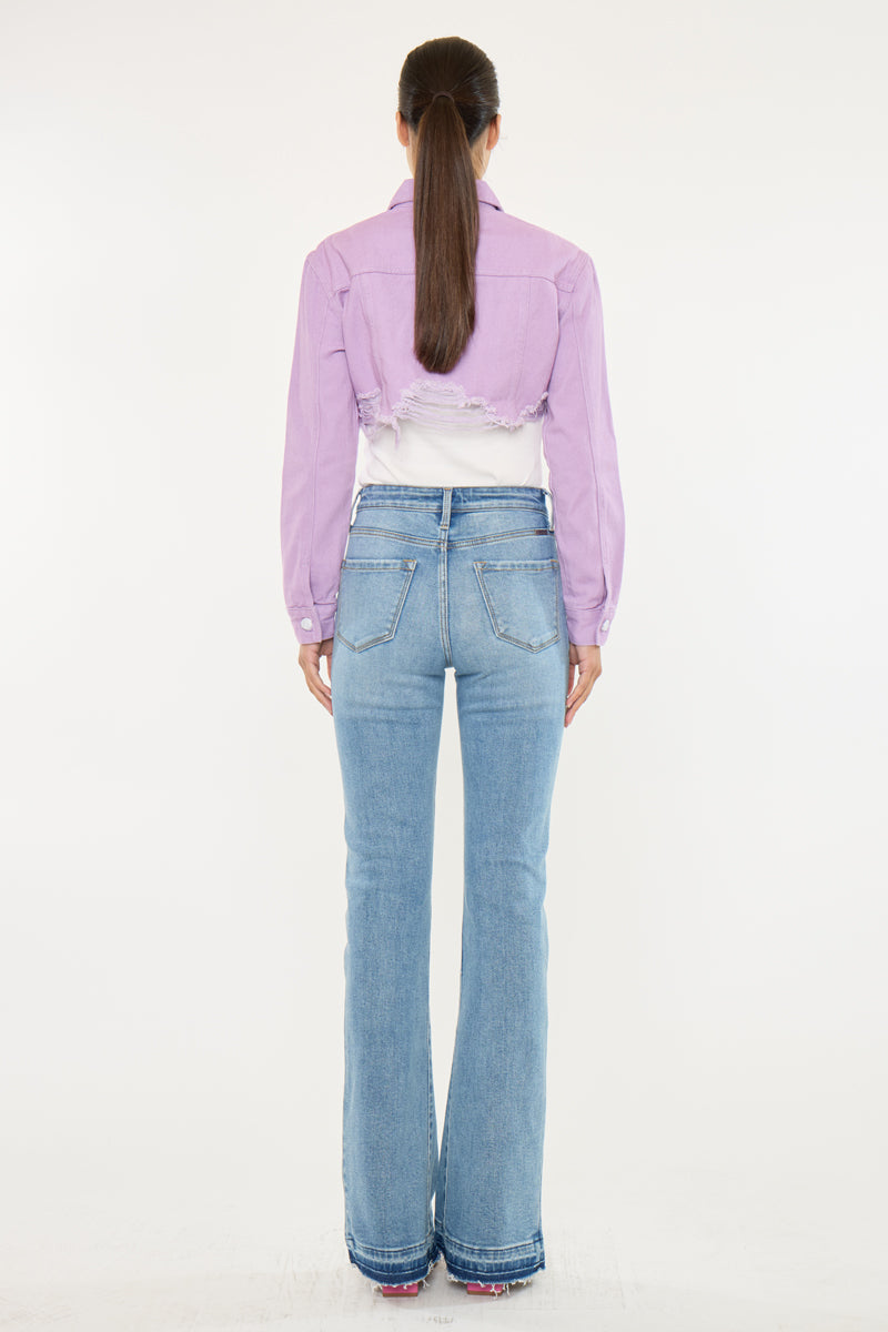 Women's High Rise Flare Jeans - Medium Wash - view 6
