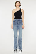 Women's High Rise Bootcut Jeans - Medium Wash - Medium Wash