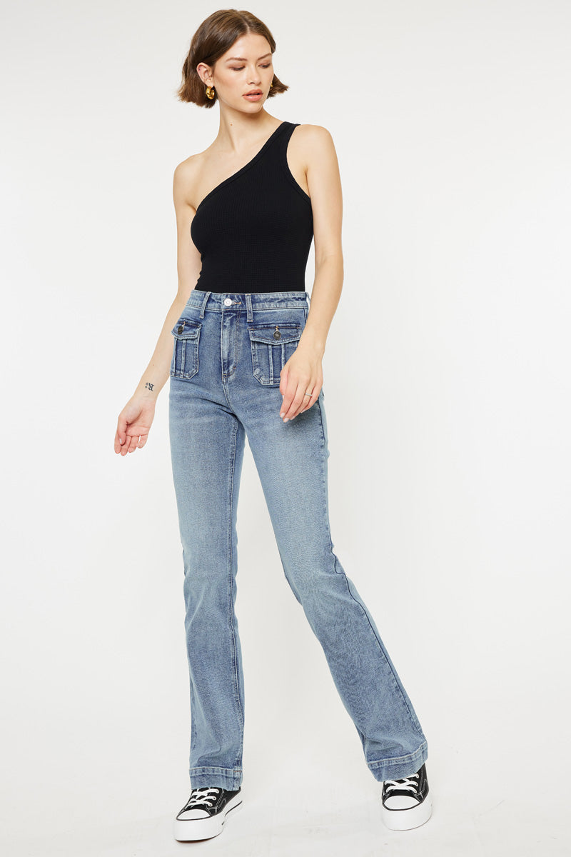Women's High Rise Bootcut Jeans - Medium Wash - Medium Wash - view 3