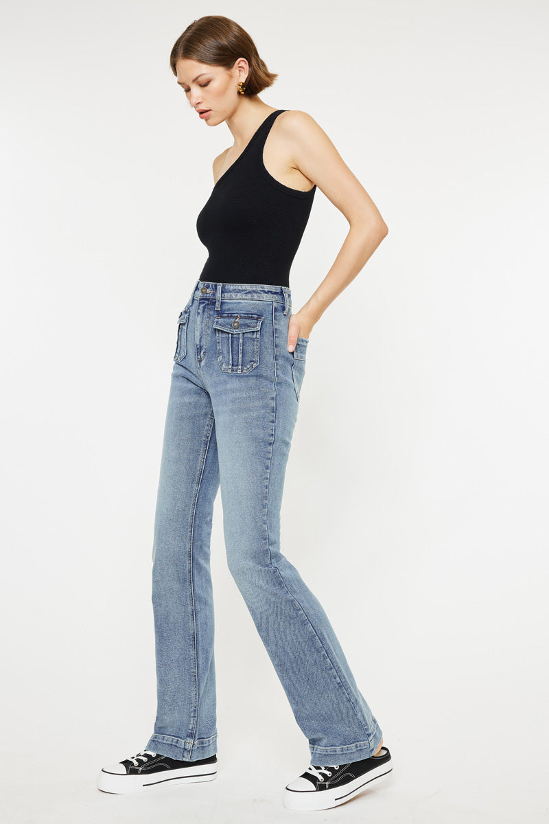 Women's High Rise Bootcut Jeans - Medium Wash - Medium Wash - view 4