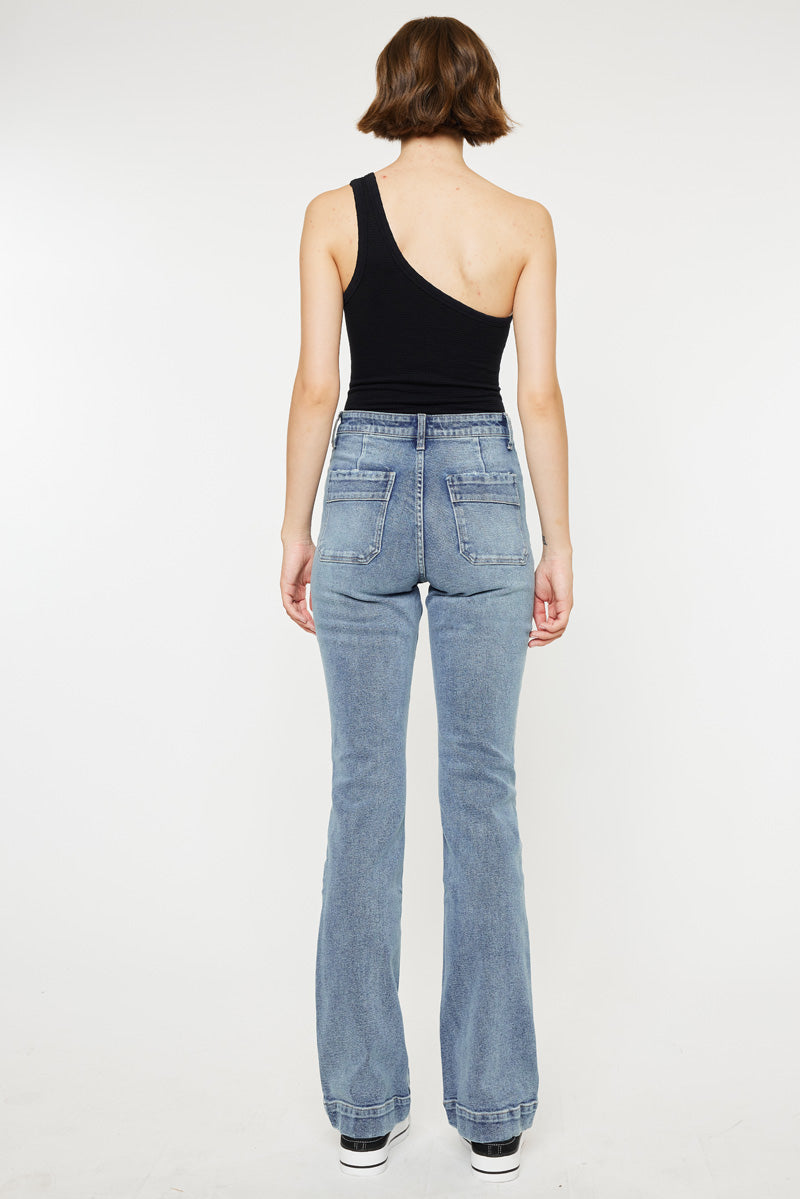 Women's High Rise Bootcut Jeans - Medium Wash - Medium Wash - view 2