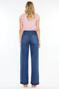 Women's High Rise Wide Leg Jeans - Dark Wash