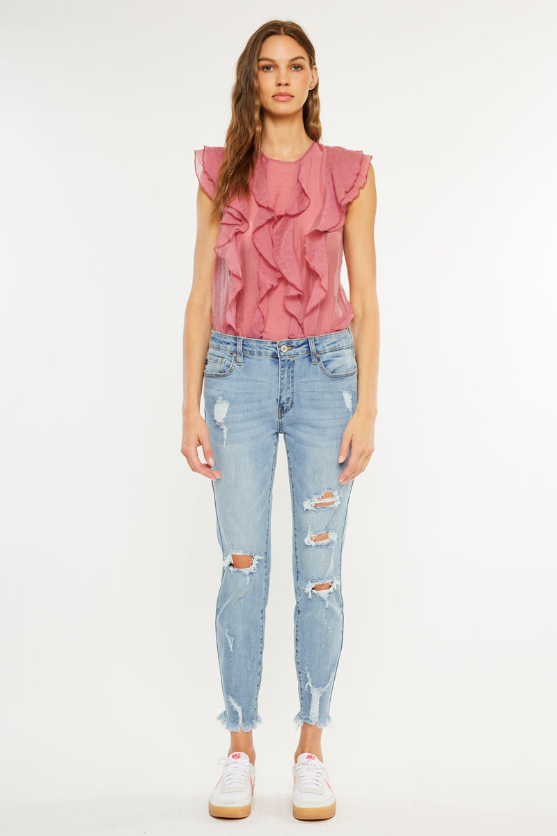 Women's Mid Rise Ankle Skinny Jeans - Medium Wash - Medium Wash - view 5