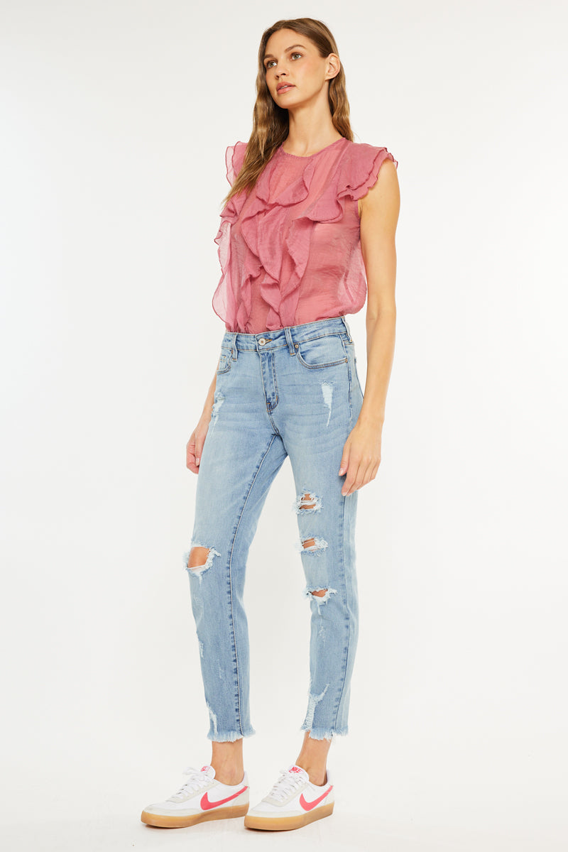 Women's Mid Rise Ankle Skinny Jeans - Medium Wash - Medium Wash - view 4