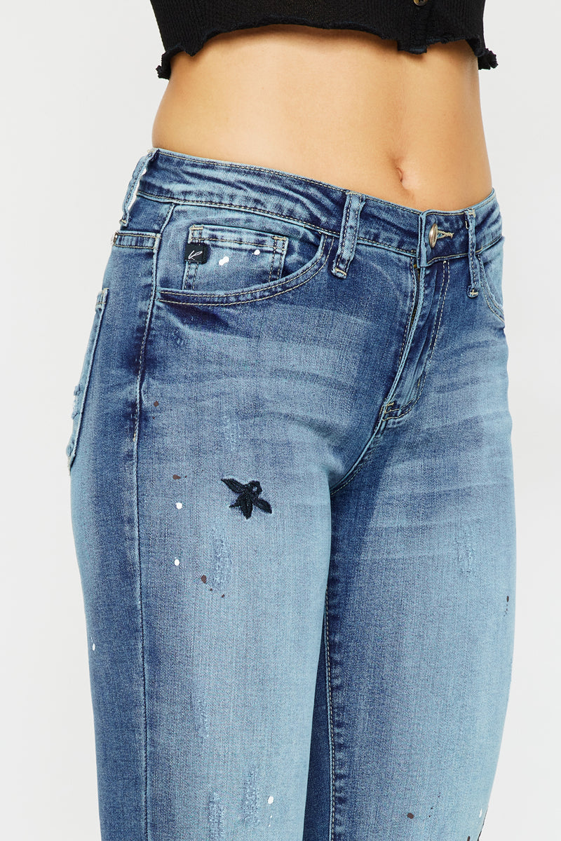 Women's Mid Rise Super Skinny Jeans - Medium Wash - view 7