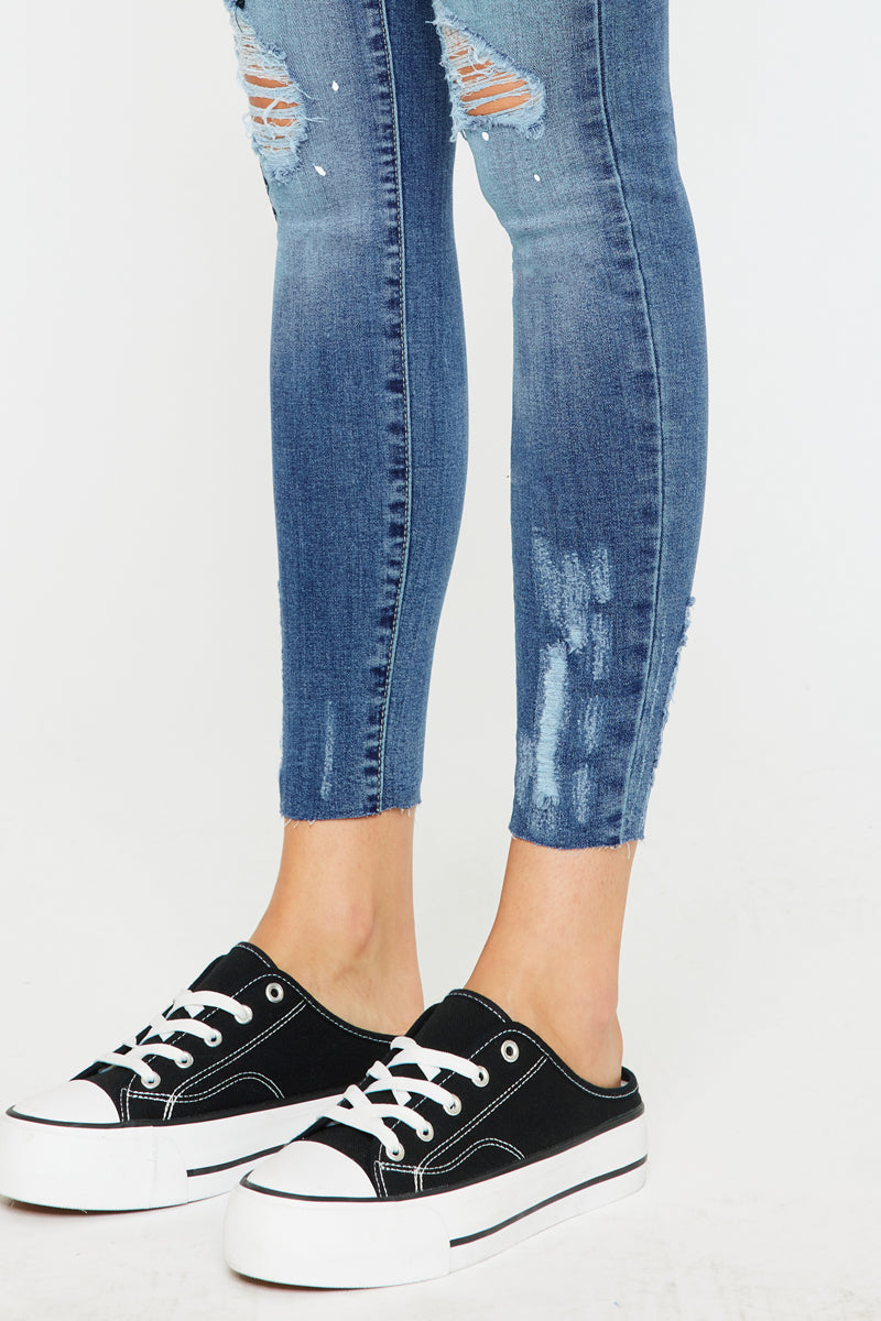 Women's Mid Rise Super Skinny Jeans - Medium Wash - view 8