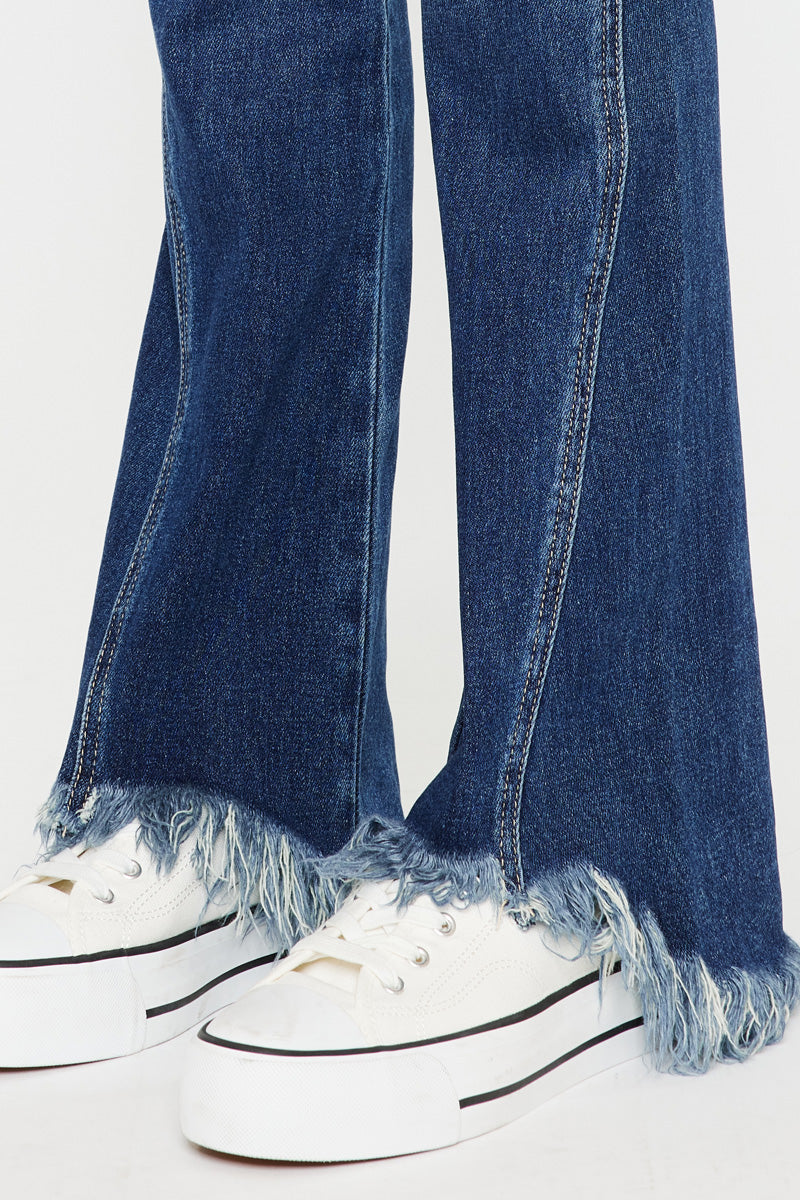 Women's High Rise Bootcut Jeans - Dark Wash - Dark Wash (Style 61) - view 9