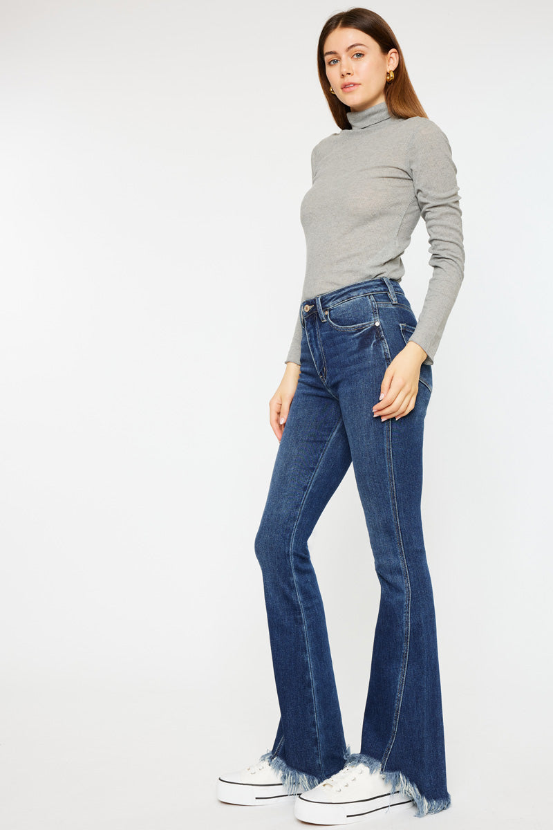 Women's High Rise Bootcut Jeans - Dark Wash - Dark Wash (Style 61) - view 5