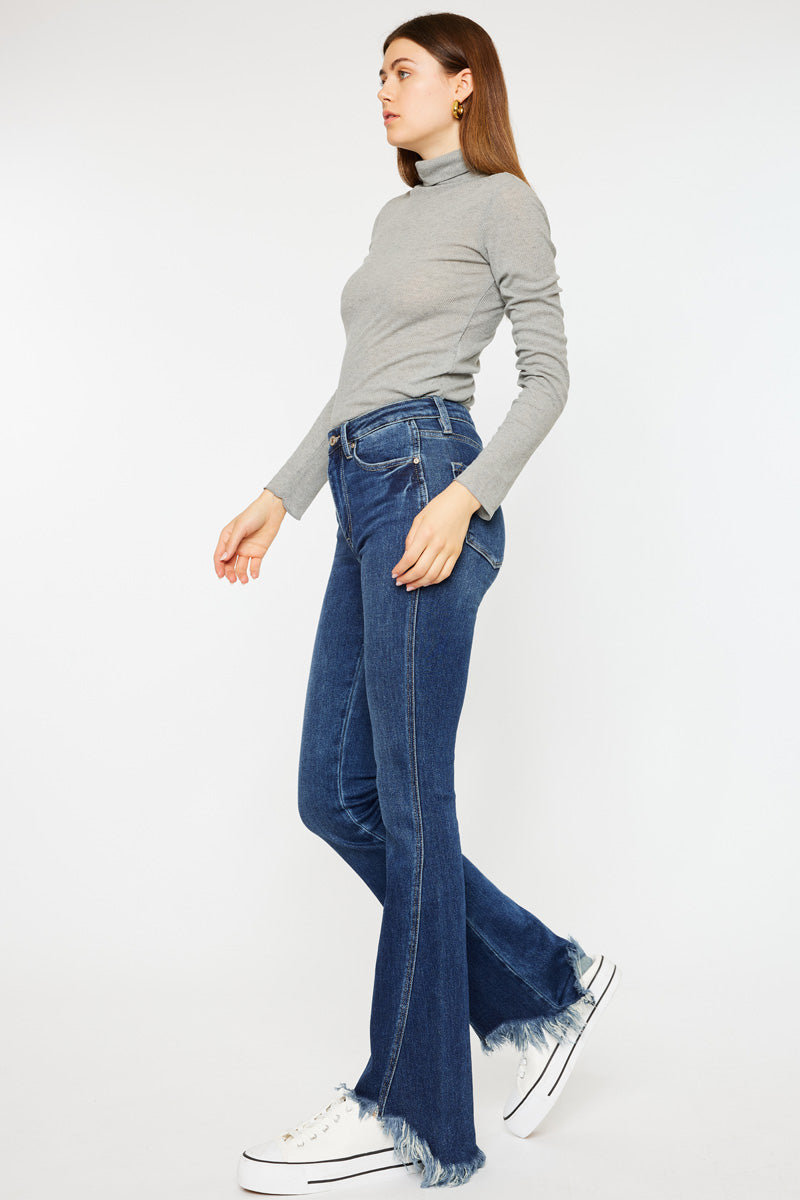 Women's High Rise Bootcut Jeans - Dark Wash - Dark Wash (Style 61) - view 6