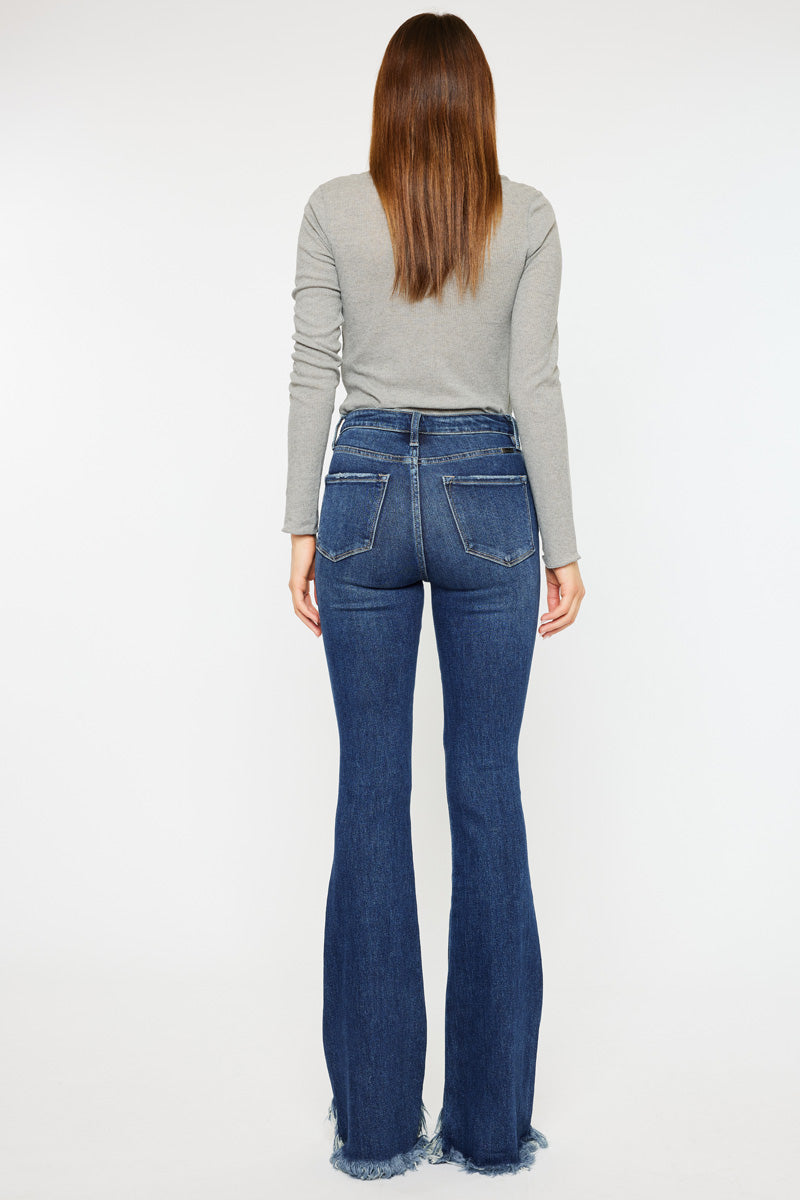 Women's High Rise Bootcut Jeans - Dark Wash - Dark Wash (Style 61) - view 2