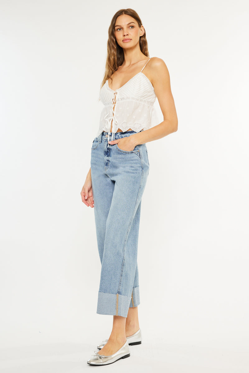 Women's 90s Crop Wide Leg Jeans - view 4