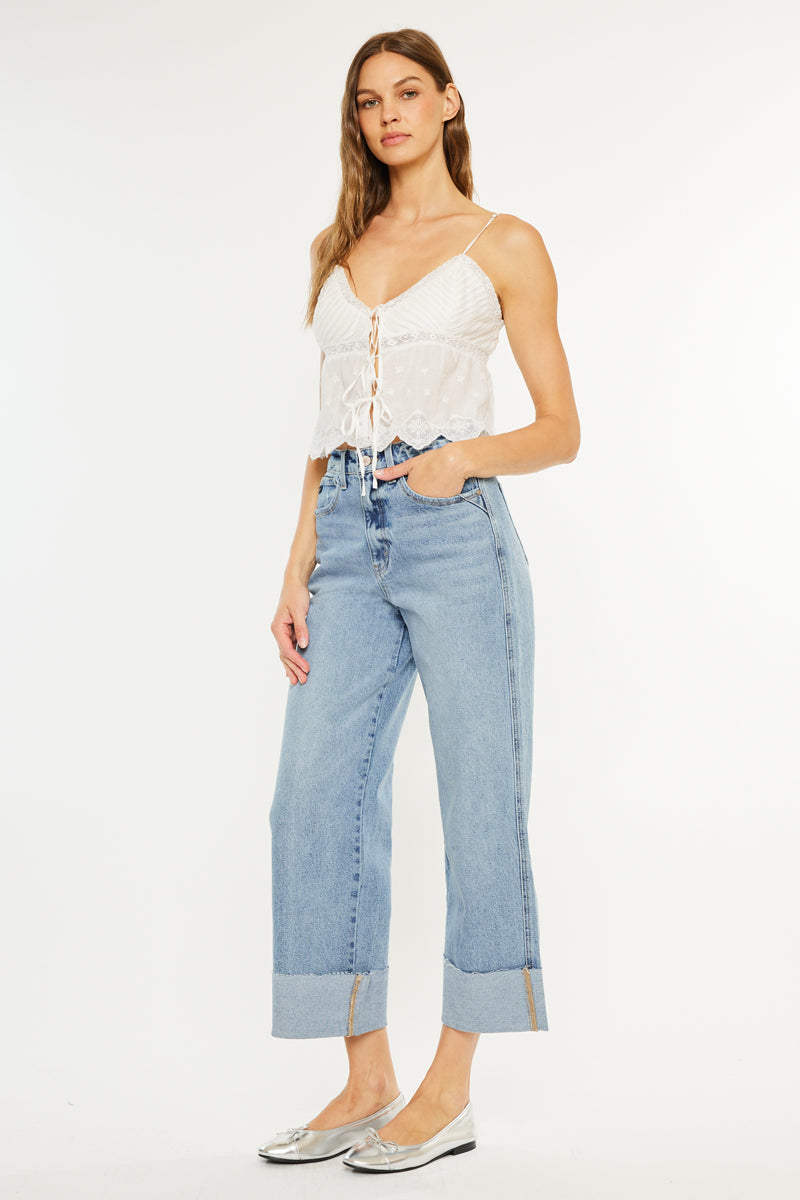 Women's 90s Crop Wide Leg Jeans - view 3