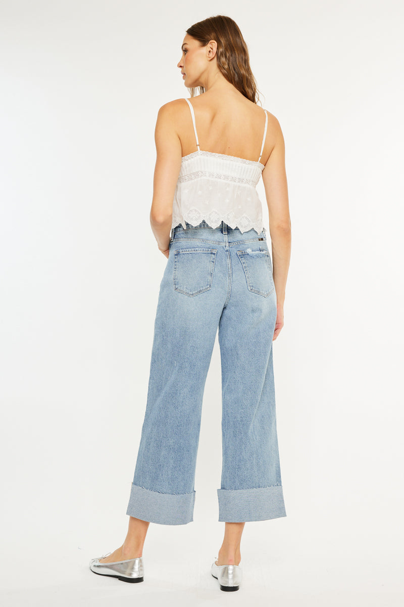Women's 90s Crop Wide Leg Jeans - view 2