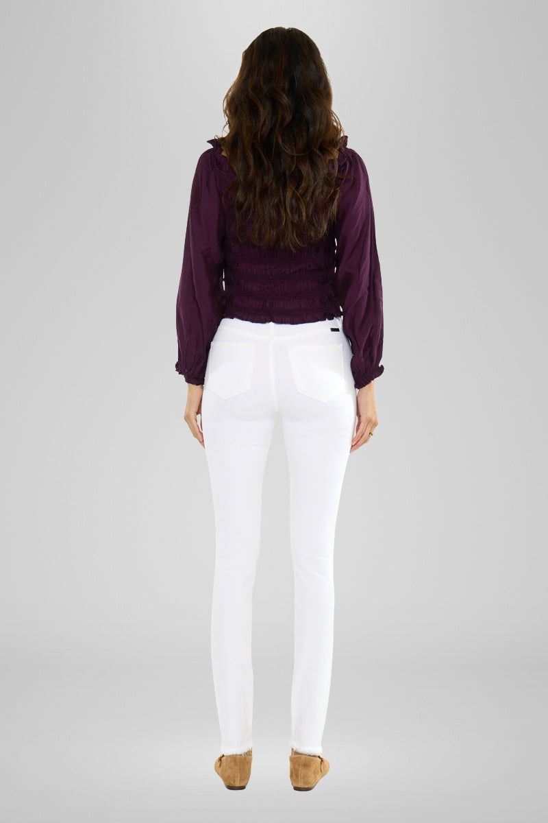 Women's High Rise Super Skinny Jeans - White - White (Style 132) - view 6