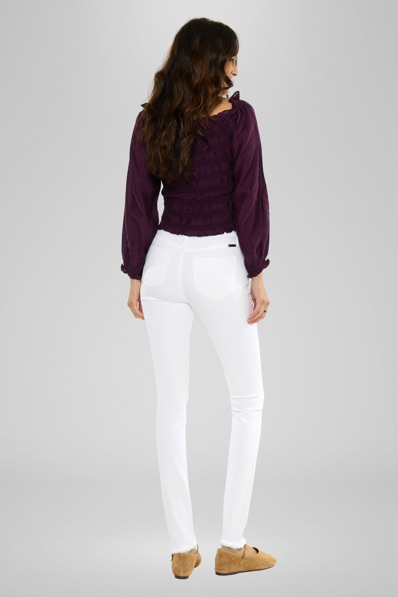 Women's High Rise Super Skinny Jeans - White - White (Style 132) - view 2