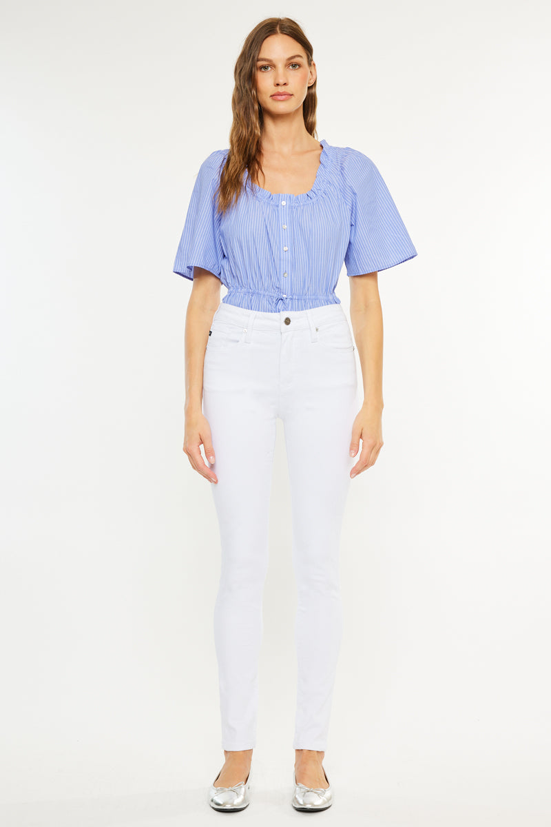 Women's High Rise Super Skinny Jeans - White - view 5