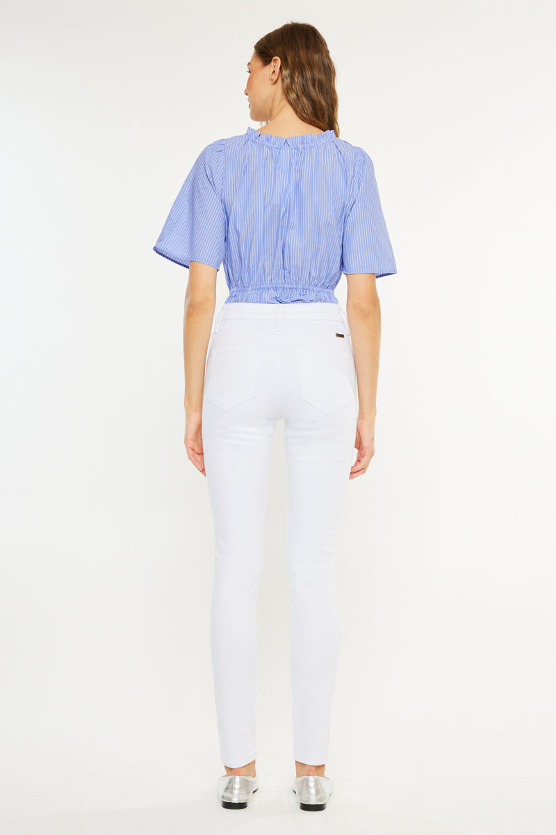Women's High Rise Super Skinny Jeans - White - view 6