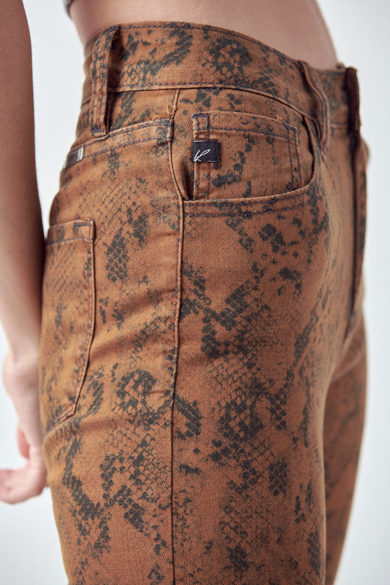 Women's High Rise Super Skinny Jeans - Brown / Red - view 12