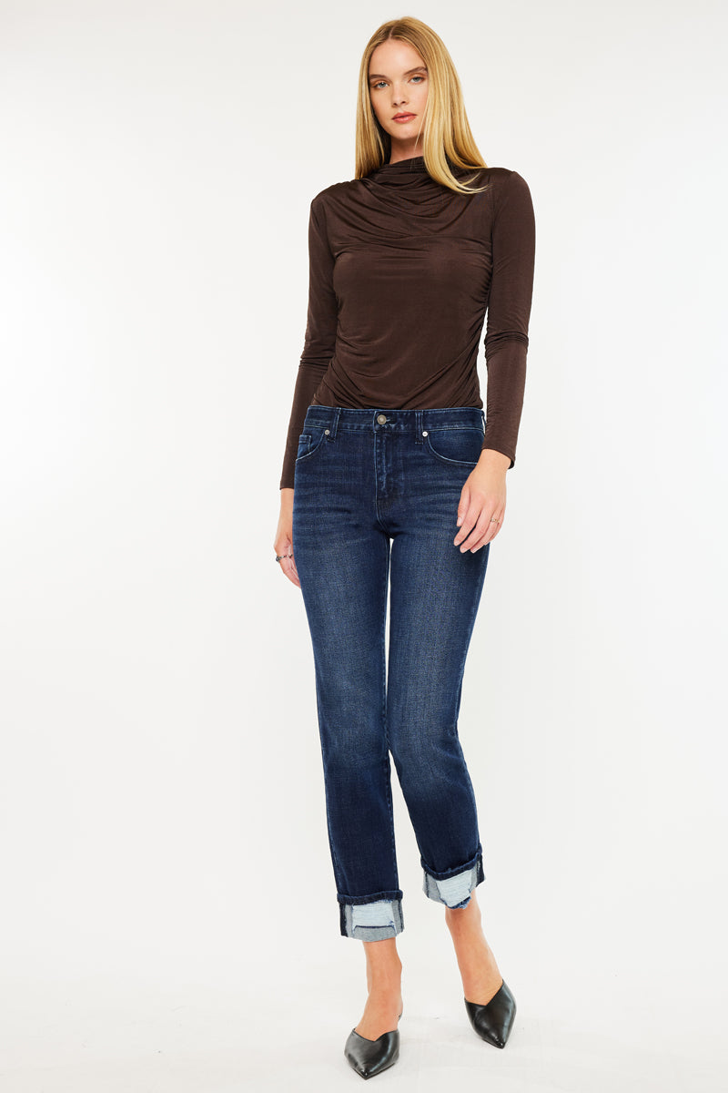 Women's Mid Rise Slim Straight Jeans - view 3