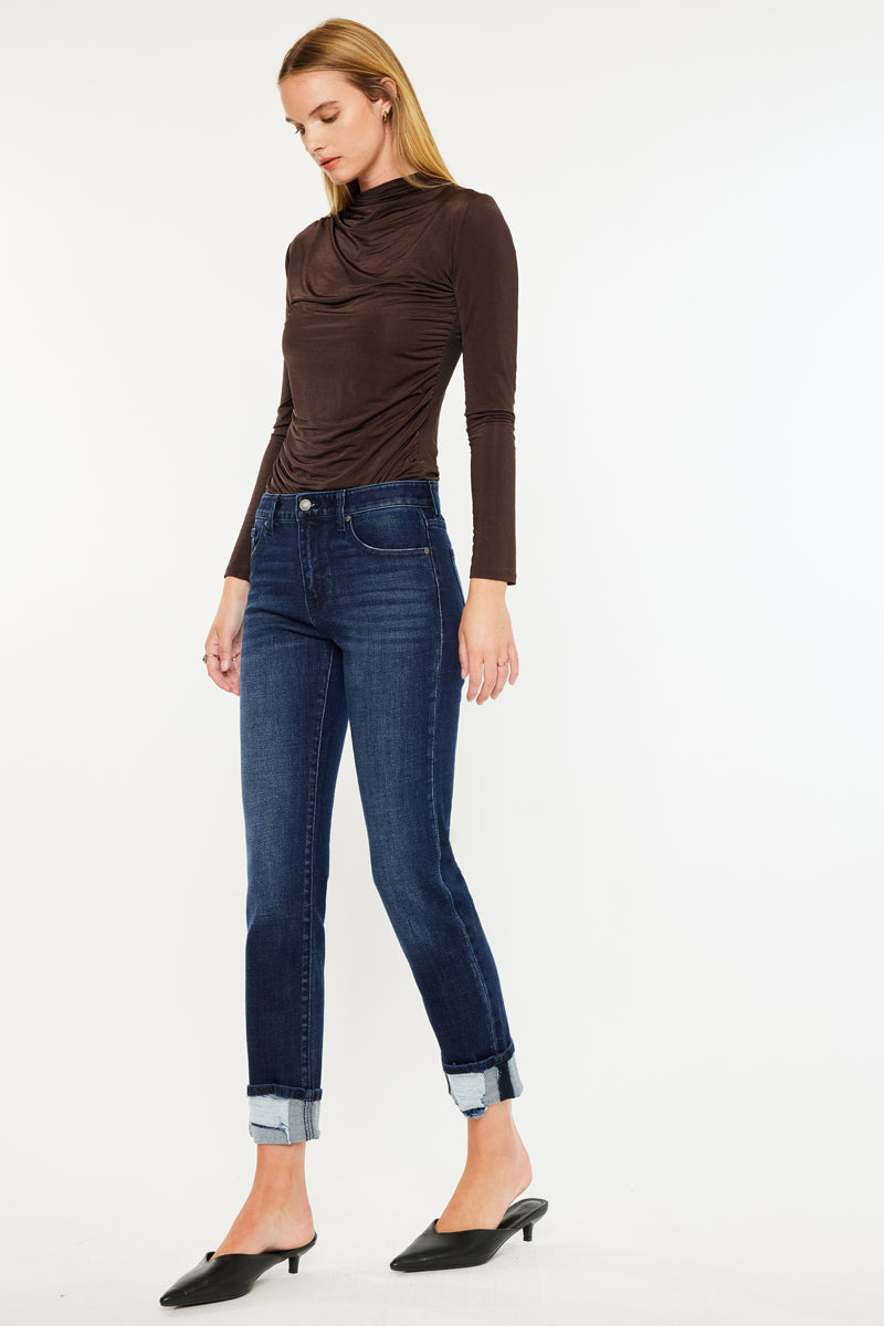 Women's Mid Rise Slim Straight Jeans - view 6