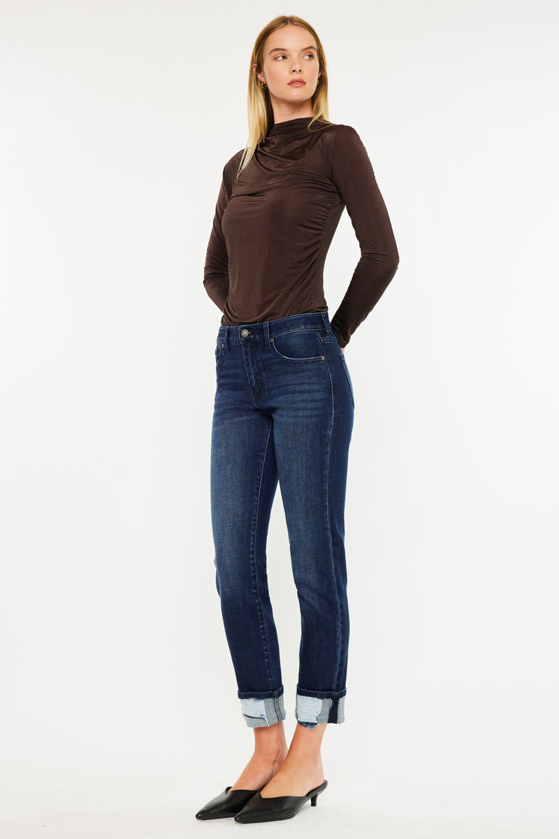 Women's Mid Rise Slim Straight Jeans - view 4