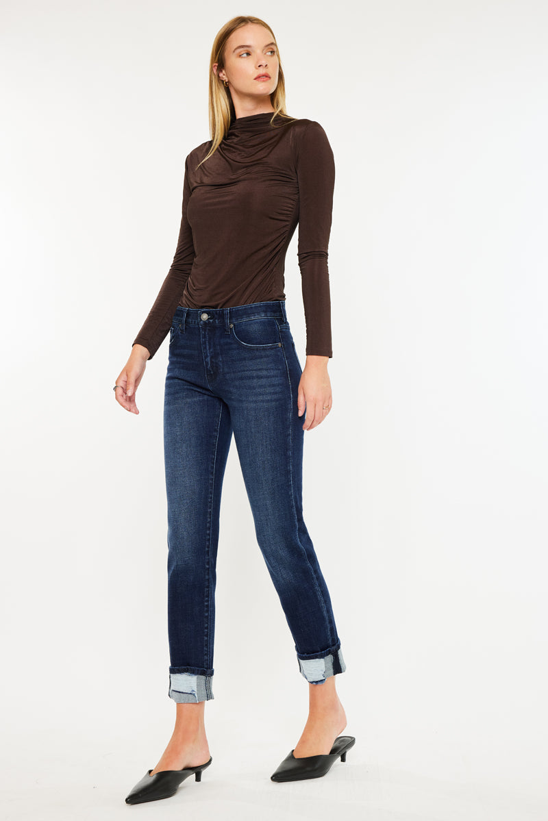 Women's Mid Rise Slim Straight Jeans - view 5