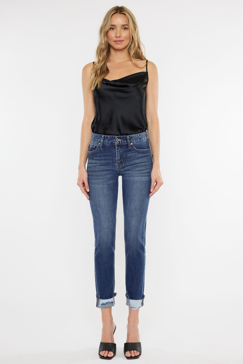 Women's Mid Rise Slim Straight Jeans - view 9