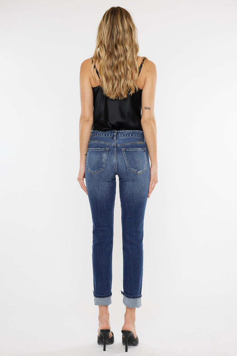 Women's Mid Rise Slim Straight Jeans - view 8