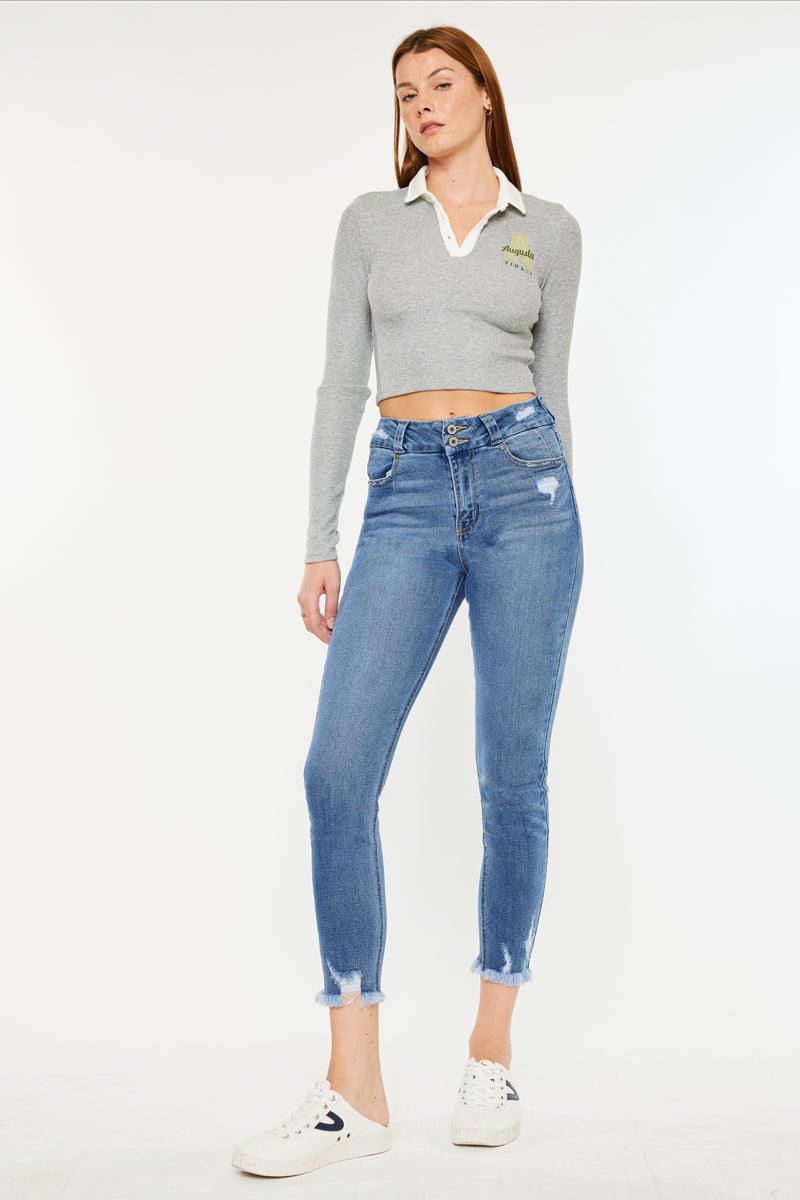 Women's High Rise Ankle Skinny Jeans - view 14